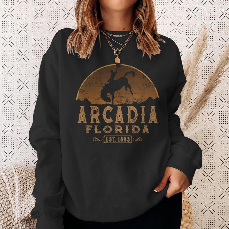 Arcadia Florida Fl Rodeo Cowboy Sweatshirt Gifts for Her