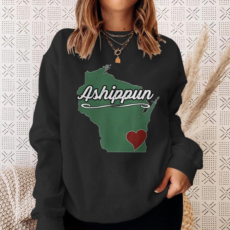 Ashippun Wisconsin Wi Usa City State Souvenir Sweatshirt Gifts for Her