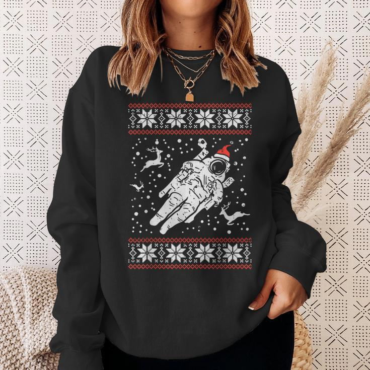 Astronaut Ugly Christmas Sweater Xmas Space Lover Boys Pj Sweatshirt Gifts for Her
