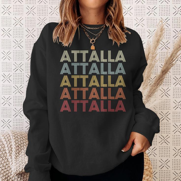 Attalla Alabama Attalla Al Retro Vintage Text Sweatshirt Gifts for Her