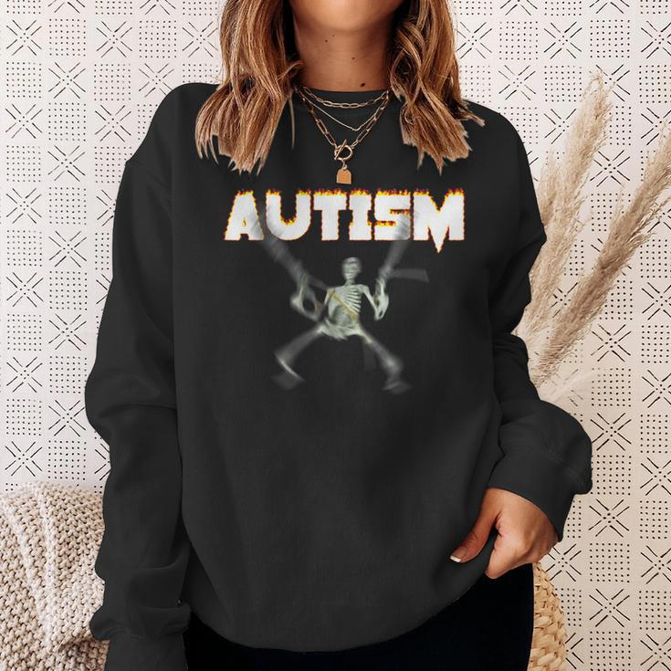 Autism Skeleton Meme Sweatshirt Gifts for Her