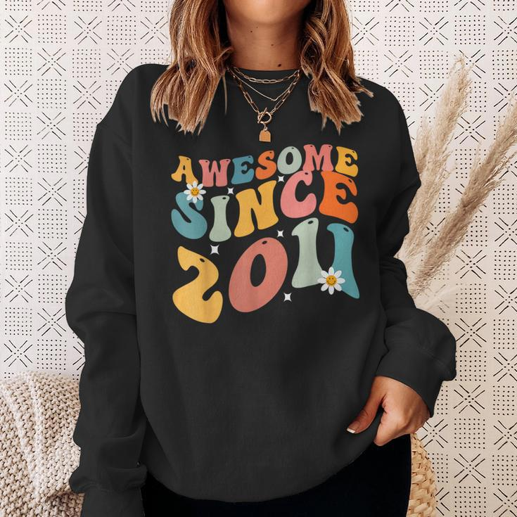 Awesome Since 2011 12Th Birthday Retro Born In 2011 Sweatshirt Gifts for Her