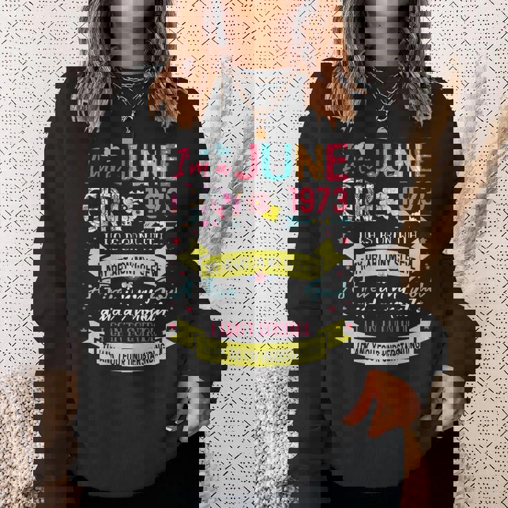 Awesome Since 1973 48Th Birthday Im A June Girl 1973 Sweatshirt Gifts for Her