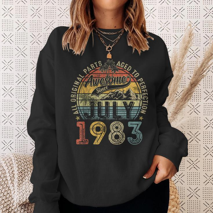 Awesome Since July 1983 Vintage Gifts Men 40Th Birthday 40Th Birthday Funny Gifts Sweatshirt Gifts for Her