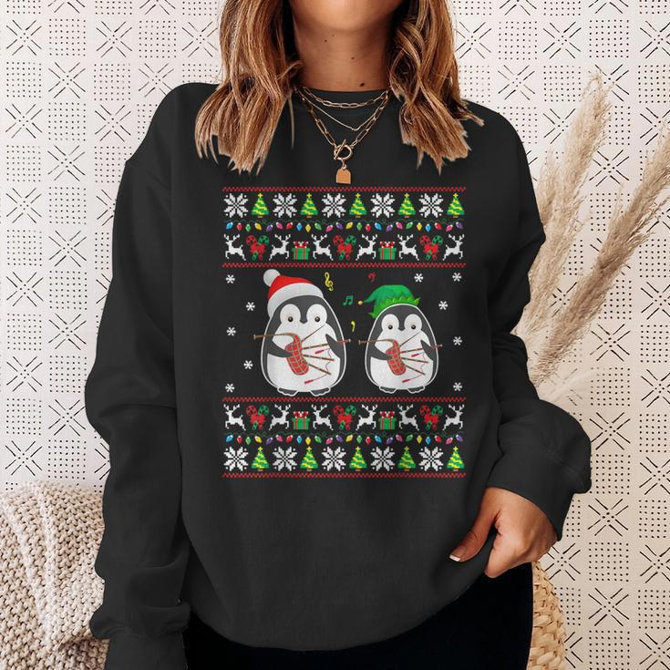 Bagpipes Ugly Christmas Sweater Elf Santa Penguin Matching Sweatshirt Gifts for Her