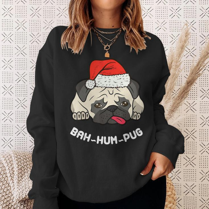 Bah Hum Pug Cute Funny Puppy Dog Pet Ch Sweatshirt Gifts for Her