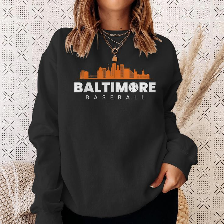Baltimore Baseball Vintage Minimalist Retro Baseball Lover Sweatshirt Gifts for Her
