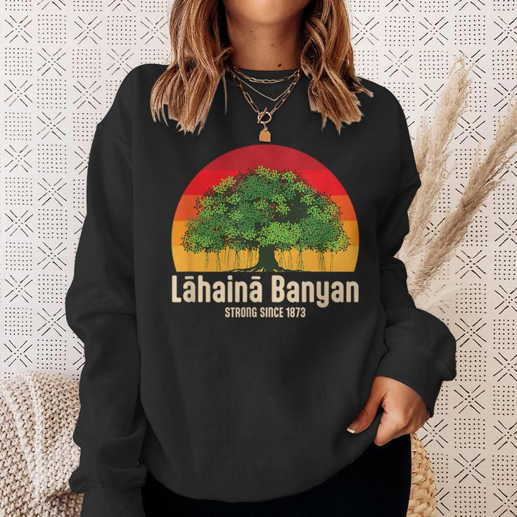 Banyan Tree Lahaina Maui Hawaii Sweatshirt Gifts for Her