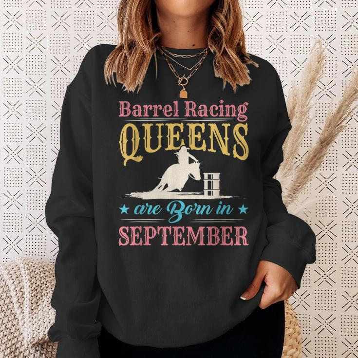Barrel Racing Birthday Born In April Cowgirl Horse Riding Sweatshirt Gifts for Her