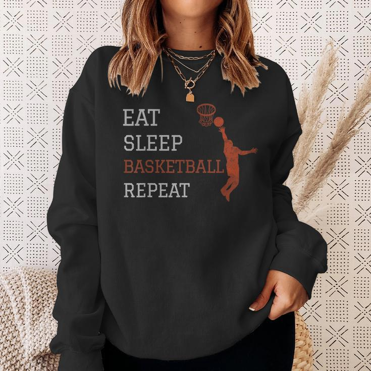 Basketball Coach Eat Sleep Basketball Repeat Basketball Sweatshirt Gifts for Her