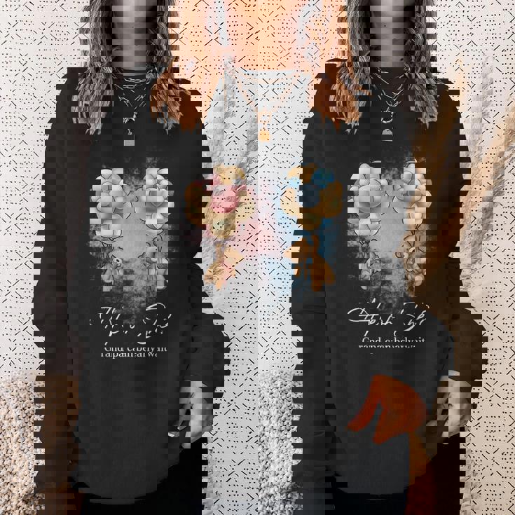 Bears Balloons Grandpa Can Bearly Wait Gender Reveal Sweatshirt Gifts for Her