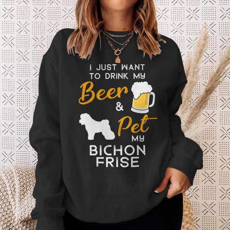 Beer Bichon Frise Dog Beer Lover Owner Christmas Birthday Gift Sweatshirt Gifts for Her
