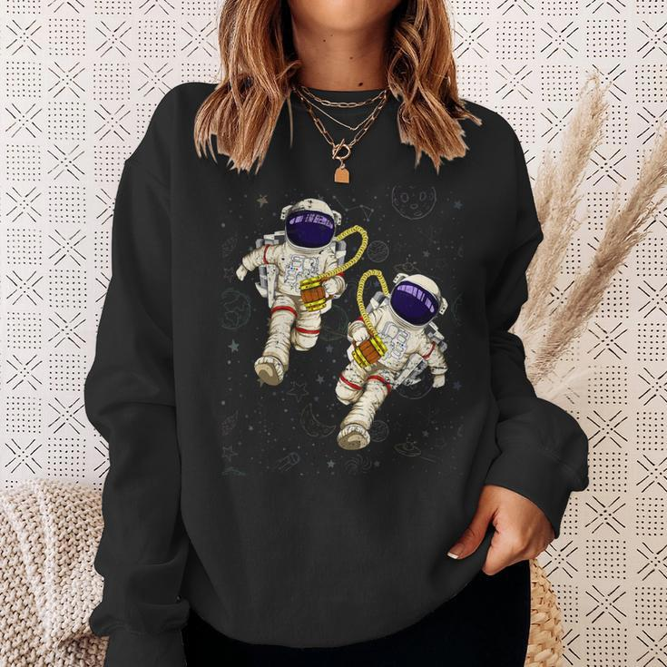 Beer Funny Astronauts Beer Drinking Scientist Outer Space Science Sweatshirt Gifts for Her