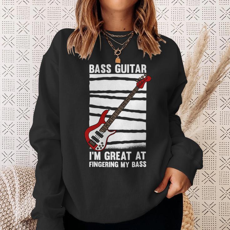 Beer Funny Bass Guitar Player Graphic Design And Beer Guitarist Sweatshirt Gifts for Her