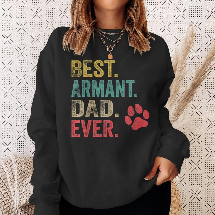 Best Armant Dad Ever Vintage Father Dog Lover Sweatshirt Gifts for Her