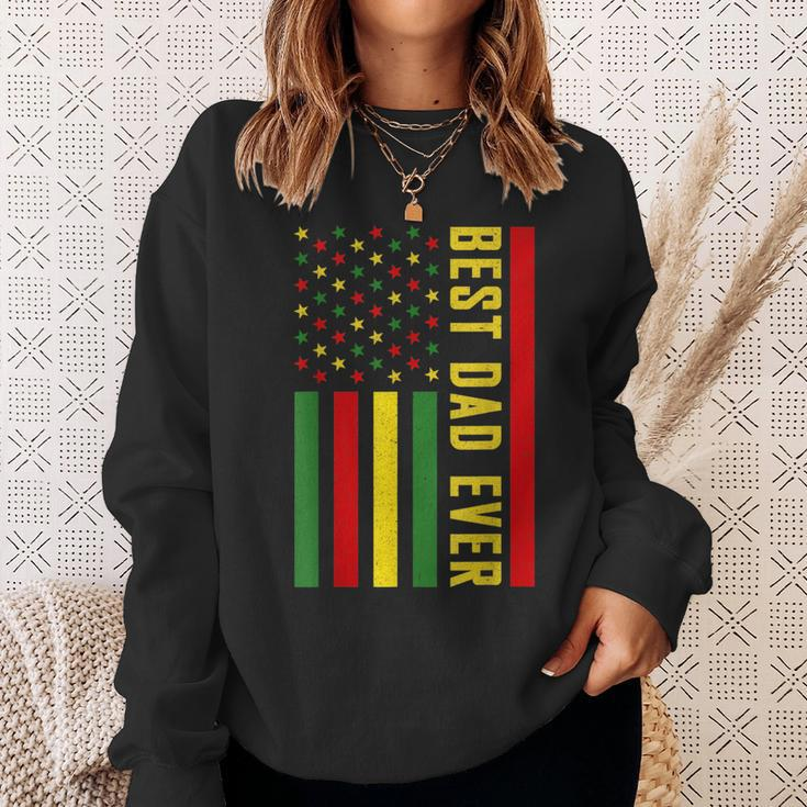 Best Dad Ever American Flag Junenth Fathers Day Sweatshirt Gifts for Her