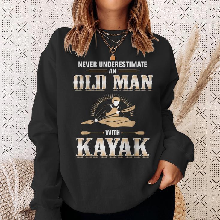 Best Kayak| Never Underestimate Old Man Sweatshirt Gifts for Her