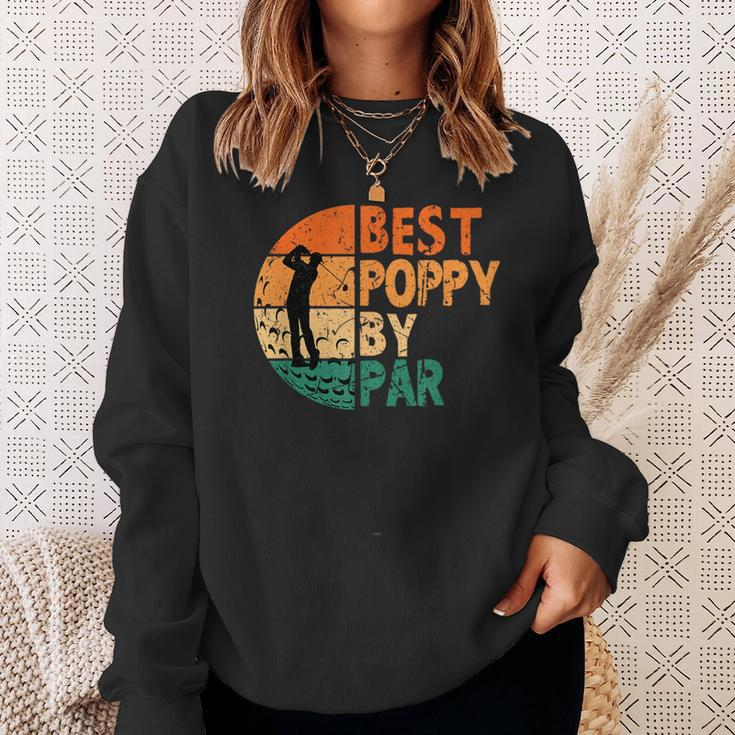 Best Poppy By Par Golf Fathers Day Golfing Funny Sweatshirt Gifts for Her