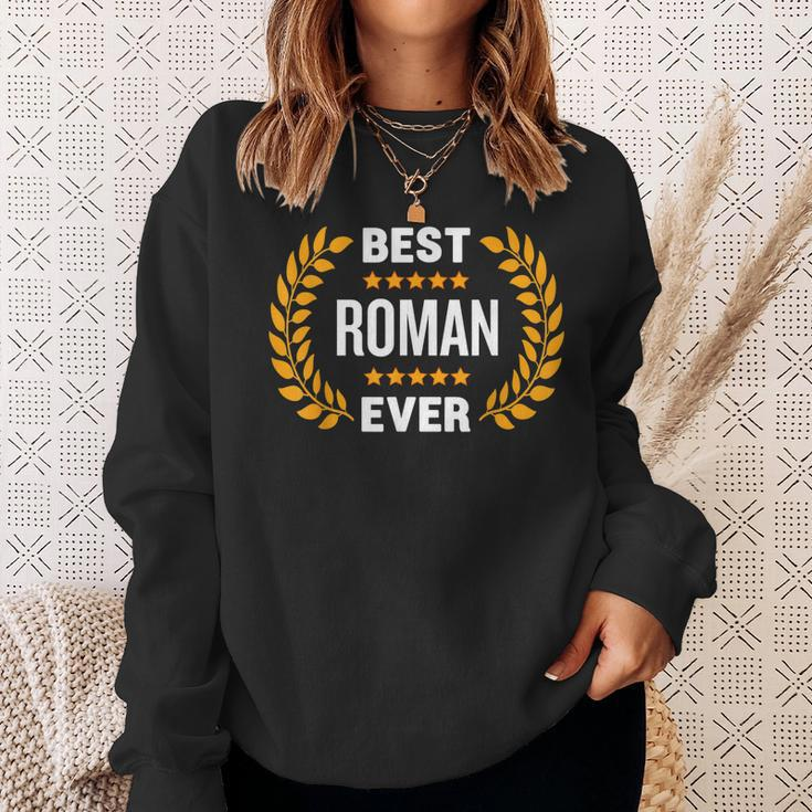 Best Roman Ever With Five Stars Name Roman Sweatshirt Gifts for Her