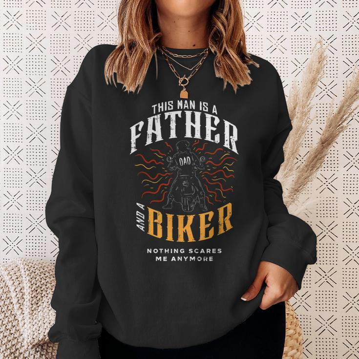 Biker Dad Gifts Motorcycle Fathers Day Gift For Fathers Gift For Mens Sweatshirt Gifts for Her