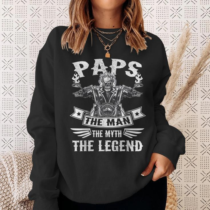 Biker Grandpa Paps The Man Myth The Legend Motorcycle Sweatshirt Gifts for Her
