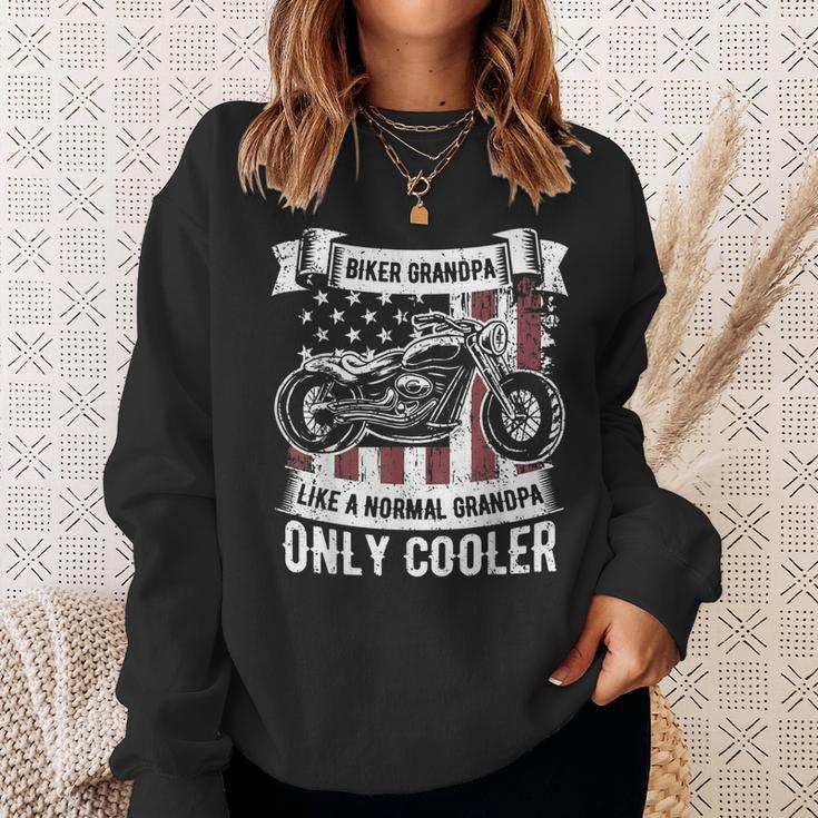Biker Grandpa Ride Motorcycles Motorcycle Lovers Rider Gift Gift For Mens Sweatshirt Gifts for Her