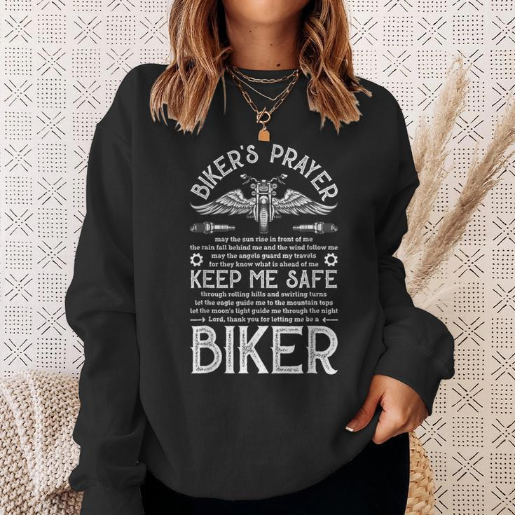 Bikers Prayer Vintage Motorcycle Biker Biking Motorcycling Sweatshirt Gifts for Her