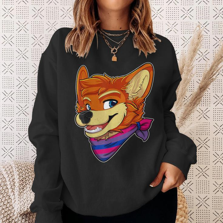 Bisexual Fursona Furry Fox Gay Rights Pride Week Sweatshirt Gifts for Her