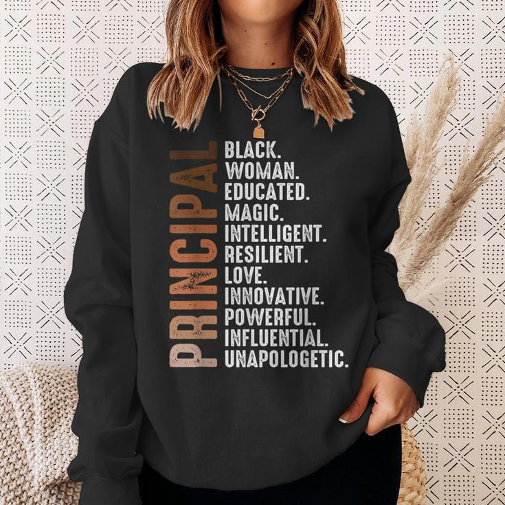 Black Educated Principal History Month Melanin Proud African Sweatshirt Gifts for Her