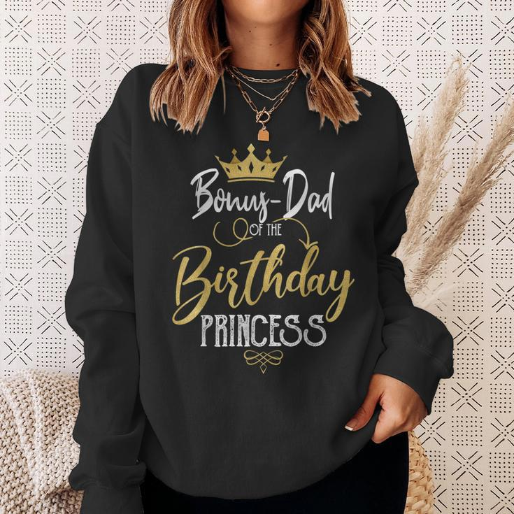 Bonus Dad Of The Birthday Princess Funny Birthday Party Sweatshirt Gifts for Her