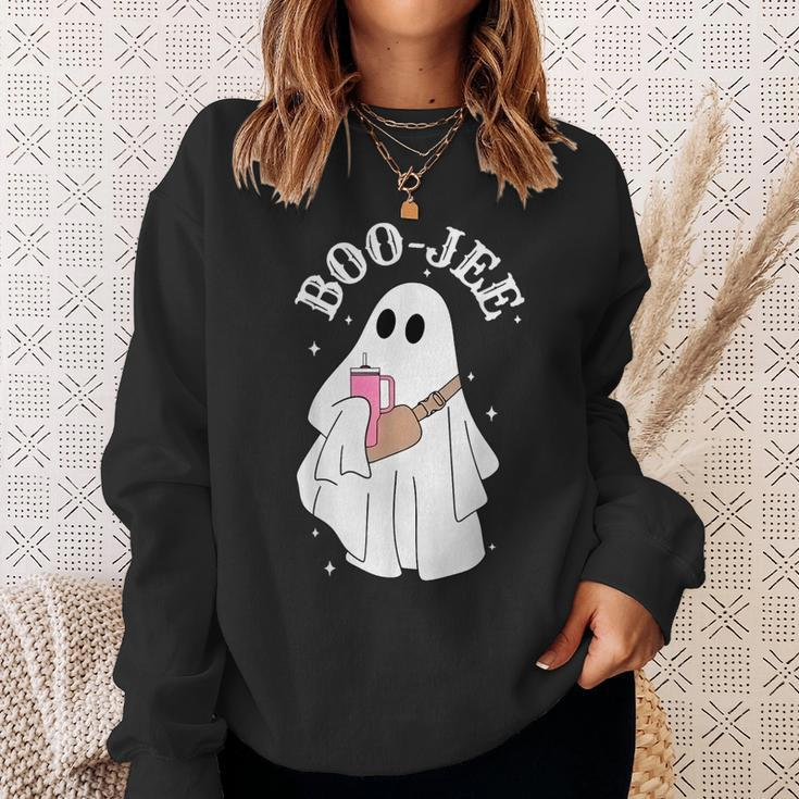 Boo-Jee Spooky Season Cute Ghost Halloween Costume Boujee Sweatshirt Gifts for Her