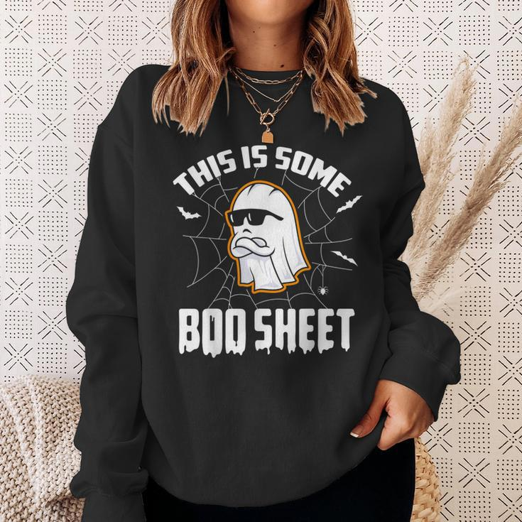 This Is Some Boo Sheet Halloween Ghost Costume Sweatshirt Gifts for Her