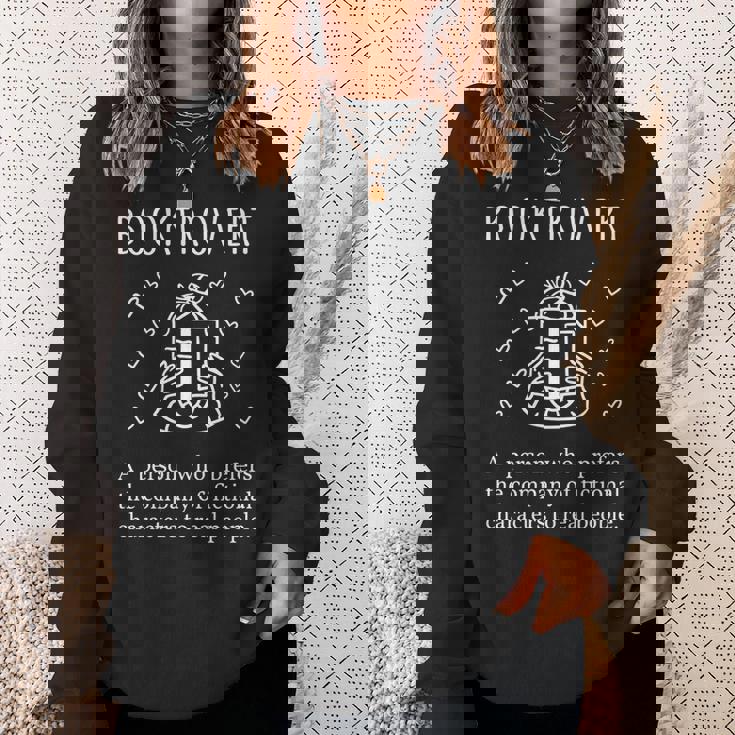 Booktrovert Definition Book Introvert Bookworm Librarian Definition Funny Gifts Sweatshirt Gifts for Her