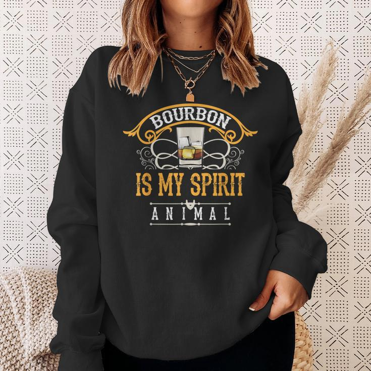 Bourbon Is My Spirit Animal Cool Scotch Lovers Sweatshirt Gifts for Her