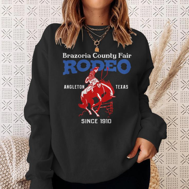 Brazoria County Fair Rodeo Angleton Tx Vintage Style Sweatshirt Gifts for Her