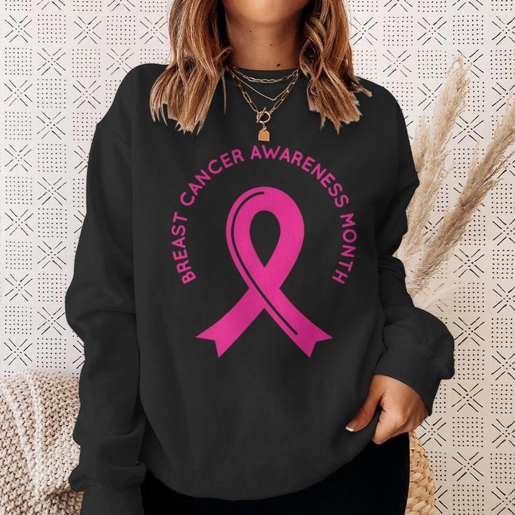 Breast Cancer Awareness Pink Ribbon Support Squad Cancer Sweatshirt Gifts for Her