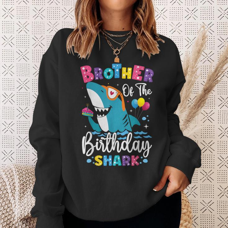Brother Of The Shark Birthday Big Bro Matching Family Sweatshirt Gifts for Her