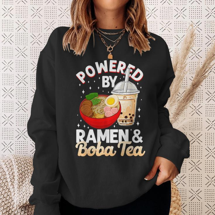 Bubble Powered By Ramen & Boba Tea Noodle Sweatshirt Gifts for Her