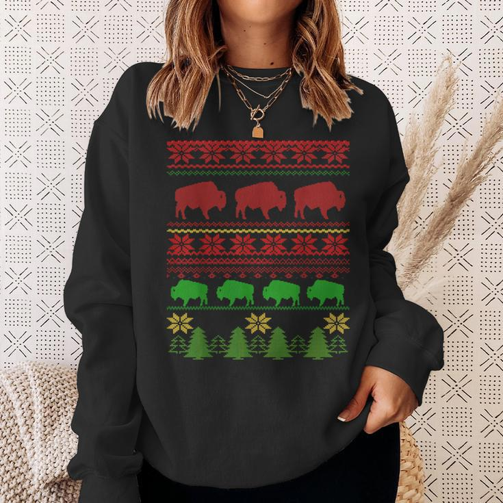 Buffalo Ugly Christmas Sweater Sweatshirt Gifts for Her