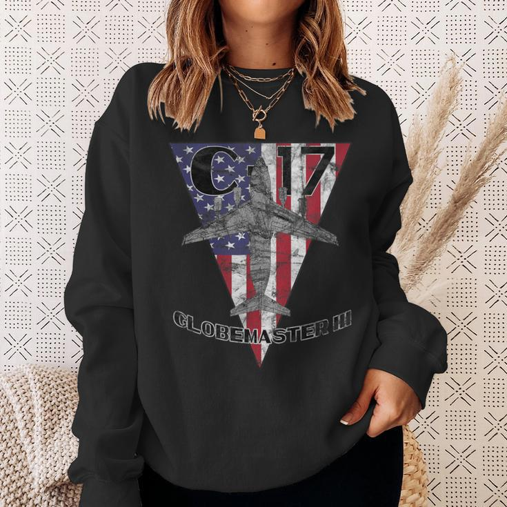 C-17 Globemaster Iii Military Airplane Patriotic Vintage Sweatshirt Gifts for Her