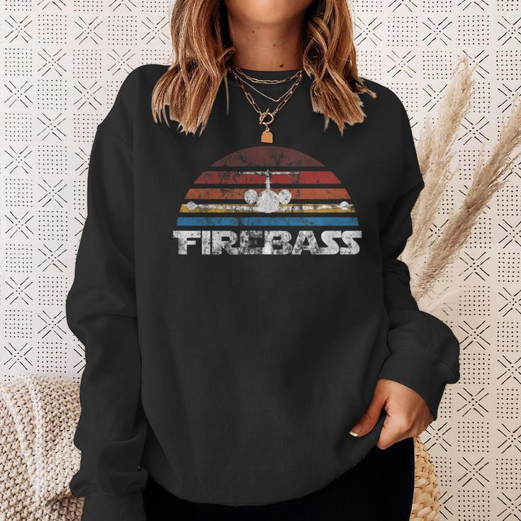 C-21 Learjet Firebass Vintage Sunset Airplane Sweatshirt Gifts for Her
