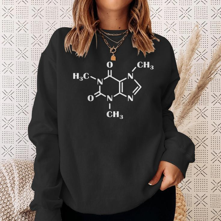 Caffeine Molecule Organic Chemistry Scientist And Barista Sweatshirt Gifts for Her