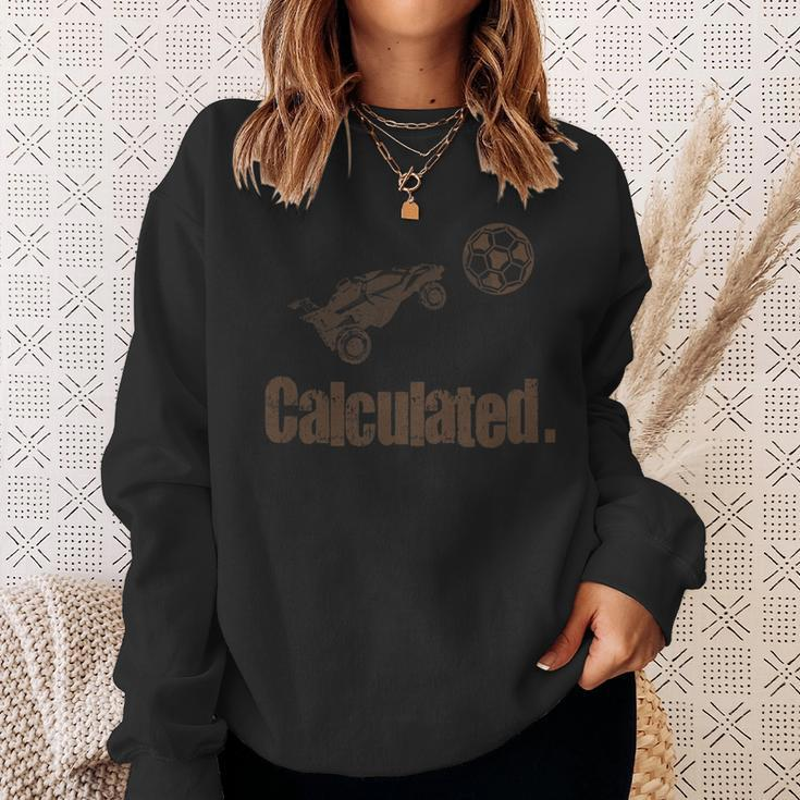Calculated Vintage Retro Rocket Soccer Rc Car League Soccer Funny Gifts Sweatshirt Gifts for Her