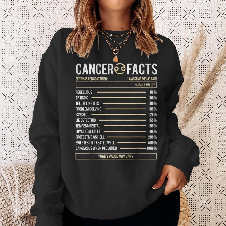 Cancer Facts - Zodiac Sign Birthday Horoscope Astrology Sweatshirt Gifts for Her