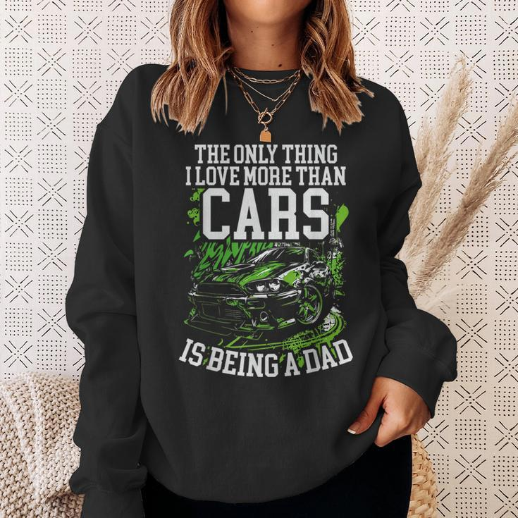 Car Racer Dad Speed Driver Car Lover Daddy Fathers Day Sweatshirt Gifts for Her