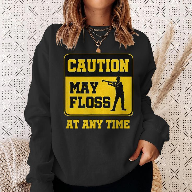 Caution Floss Dance Warning Gift Sweatshirt Gifts for Her