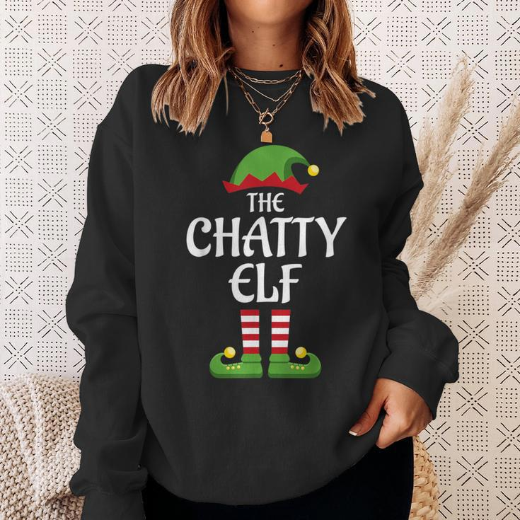 Chatty Elf Family Matching Group Christmas Sweatshirt Gifts for Her