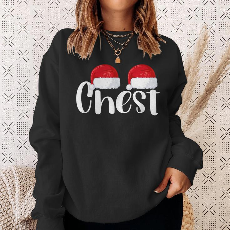 Chest Nuts Christmas Matching Couple Chestnuts Santa Hat Sweatshirt Gifts for Her