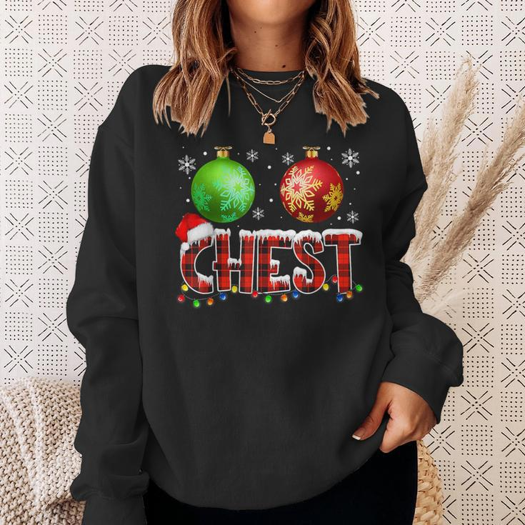 Chestnuts Matching Couples Christmas Lights Nuts Chest Sweatshirt Gifts for Her