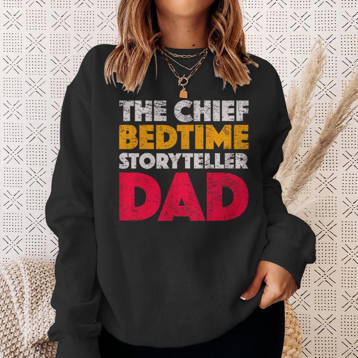 The Chief Bedtime Storyteller Dad Retro Style Vintage Sweatshirt Gifts for Her